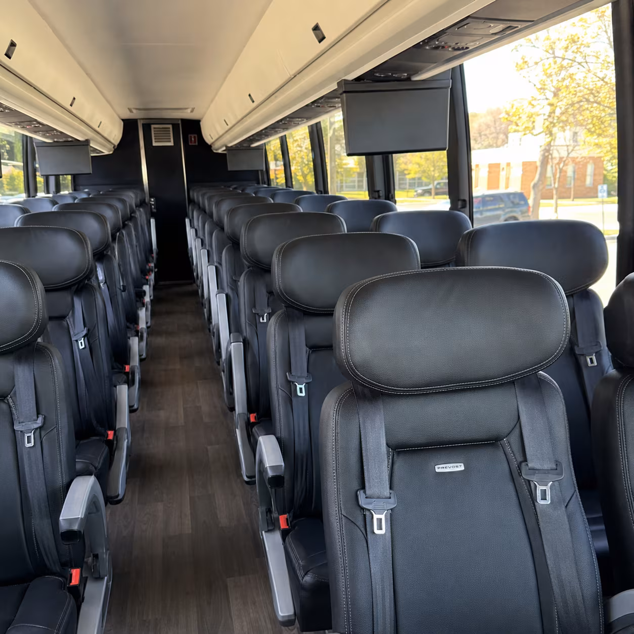 eden prairie charter bus rental interior