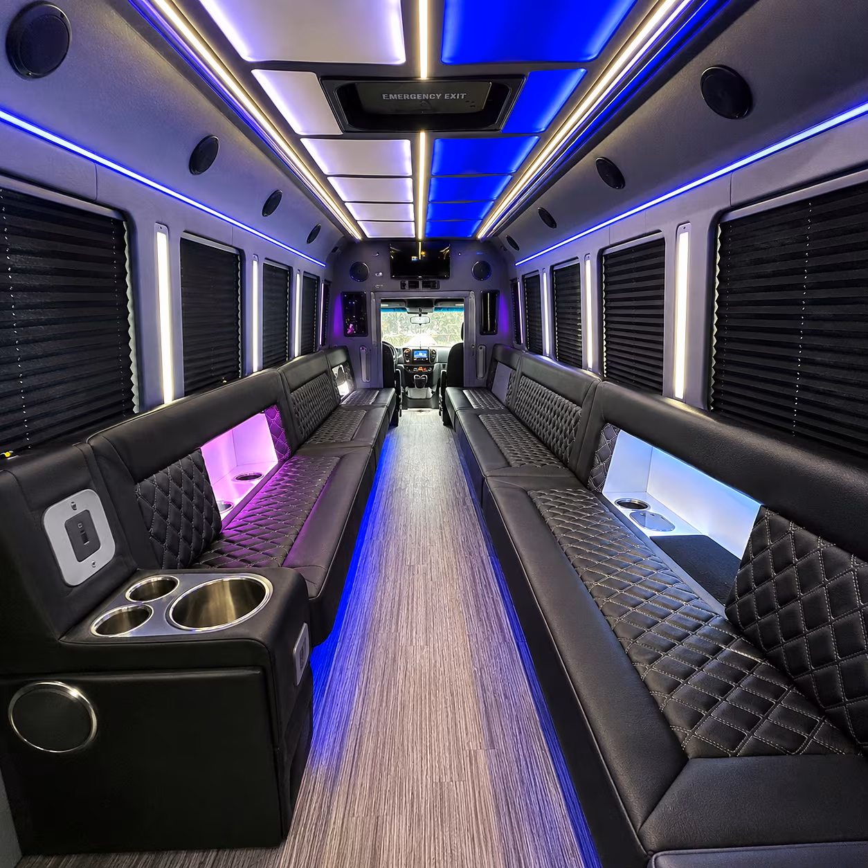 eden prairie party bus rental interior